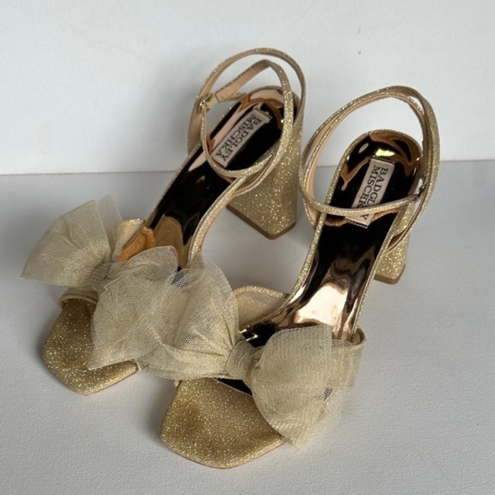 BADGLEY MISCHKA Tess Embellished Bow Sandals